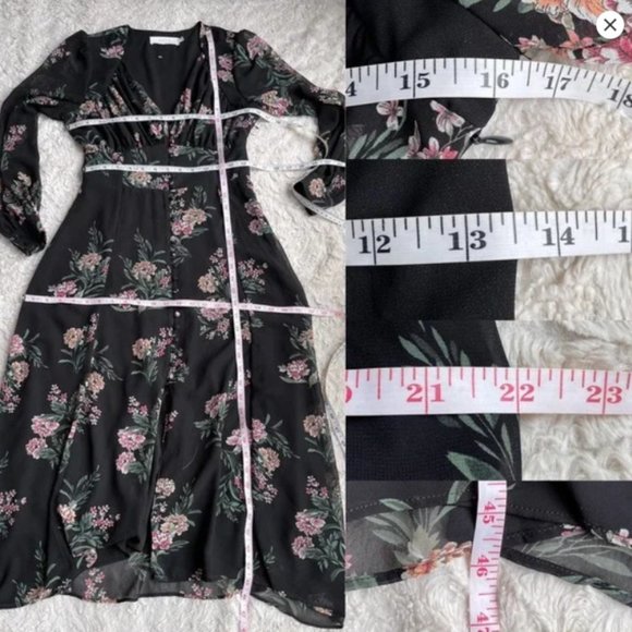 ASTR the label Button Bodice Floral Midi Dress S - Picture 4 of 5